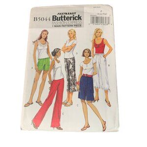 Butterick B5044 Easy Womens Shorts Pants Sewing Pattern Size Large XLarge uncut